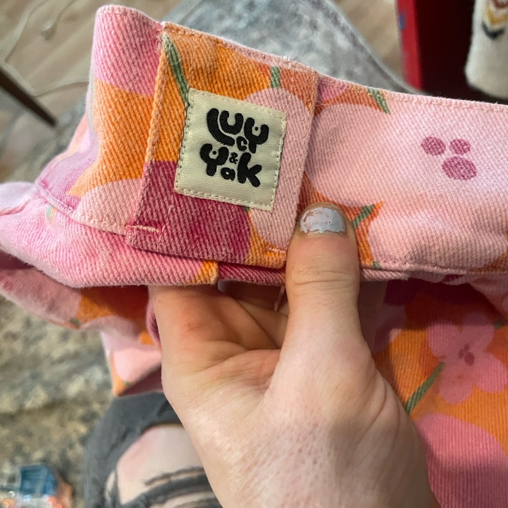 Lucy & Yak Pink and Orange High Rise Jeans